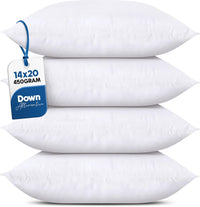 Utopia Bedding Throw Pillows (Set of 4, White), 18 x 18 Inches Pillows for Sofa, Bed and Couch Decorative Stuffer Pillow