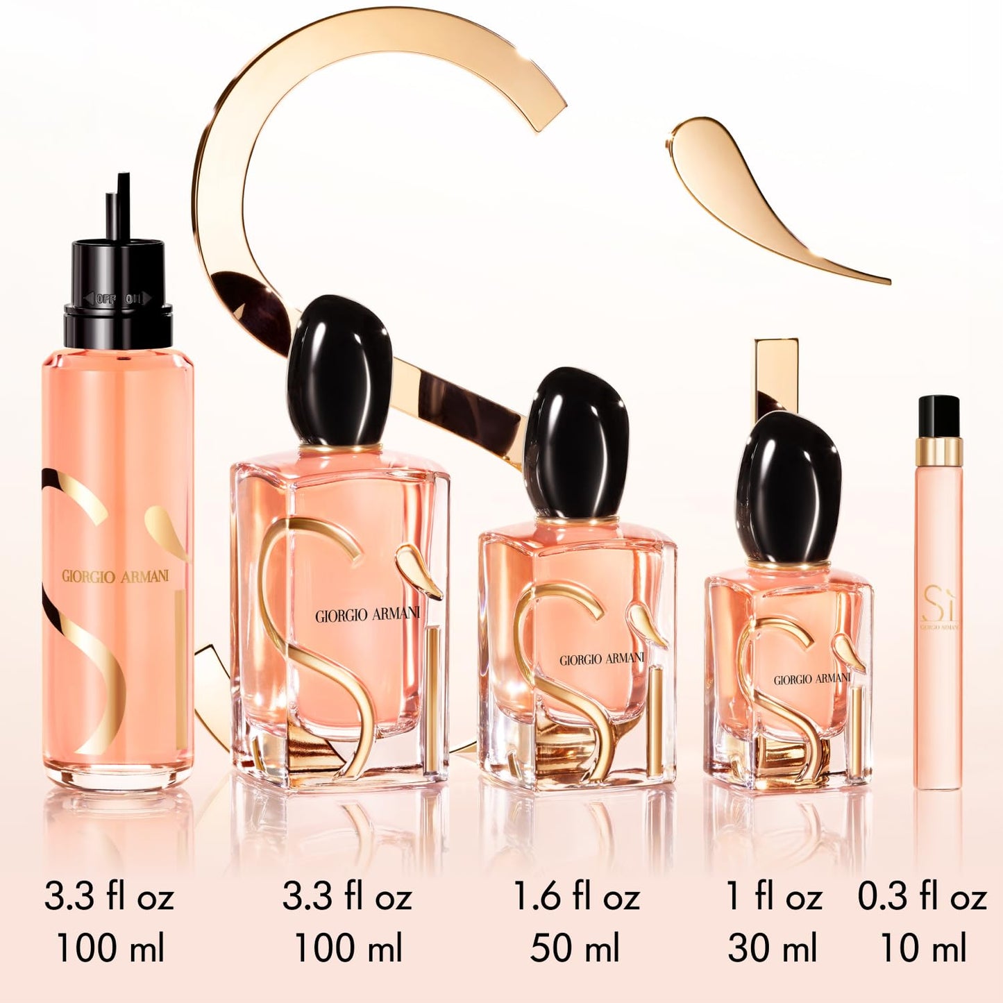 Armani Beauty - Sì Intense - Eau de Parfum - Perfume for Women - Chypre Ambery Fruity Fragrance - Blackcurrant Nectar, Damascena Rose, Black Tea Notes