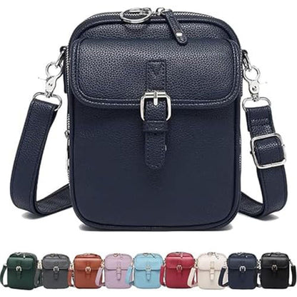 Leather Crossbody Bag for Women,Anti-Theft Messenger Bag with Large Capacity,Built-in Purse Card Slots Shoulder Sling Bag