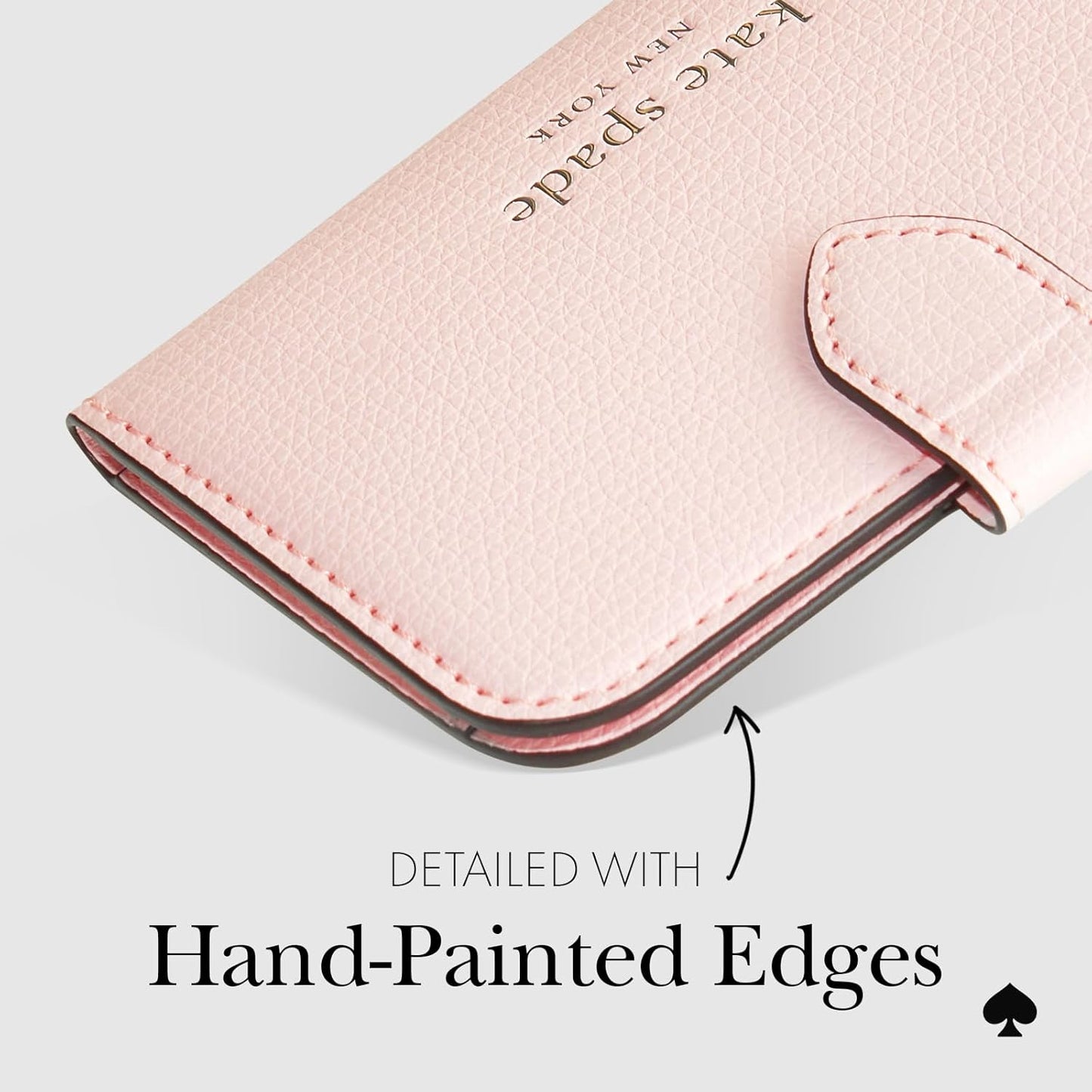 kate spade new york Morgan Magnetic Phone Wallet/Card Holder - Compatible with MagSafe Phones and Cases - Chalk Pink