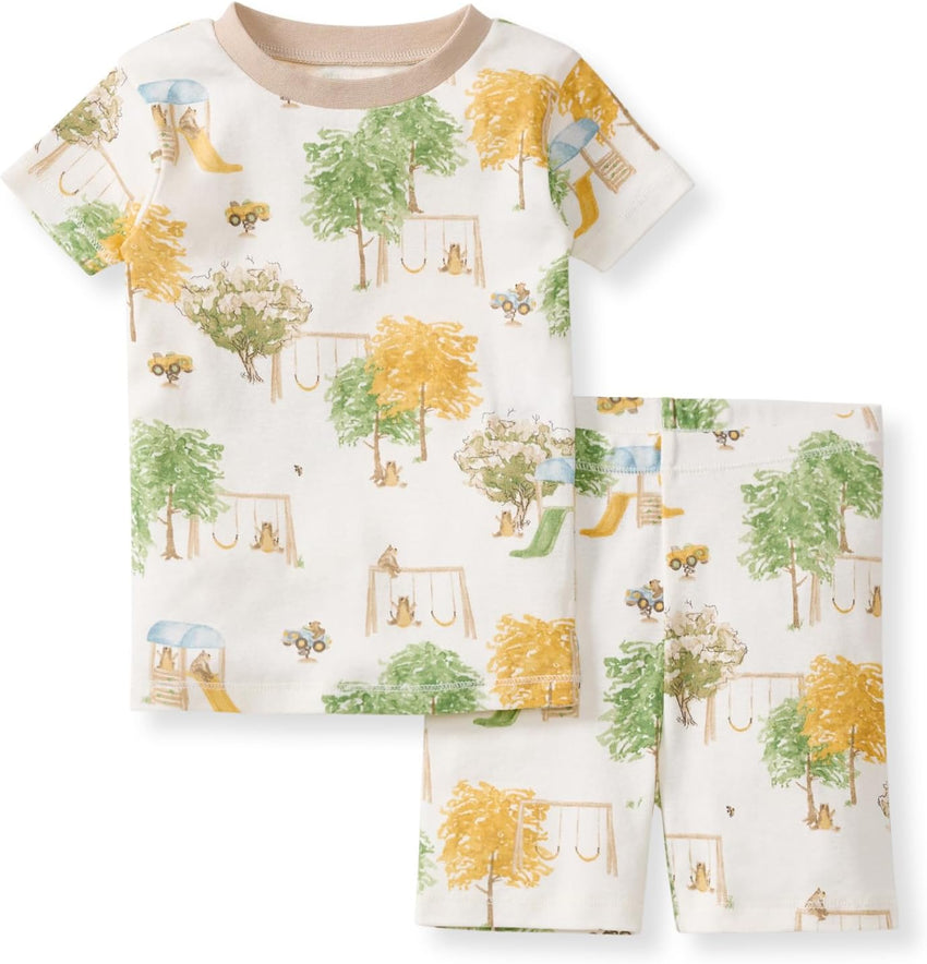 Burt's Bees Baby Girls' Pajamas, 2-Piece Long Sleeve Tee and Pants Organic Cotton PJ Set