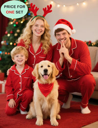SWOMOG Family Christmas Pajamas Set Women & Men & Kids Long Sleeve Pj Set Party Sleepwear Button-Down Loungewear Set