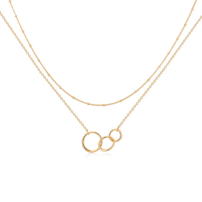 MEVECCO Layered Heart Necklace Pendant Handmade 18k Gold Plated Dainty Gold Choker Arrow Bar Layering Long Necklace for Women