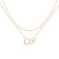 MEVECCO Layered Heart Necklace Pendant Handmade 18k Gold Plated Dainty Gold Choker Arrow Bar Layering Long Necklace for Women