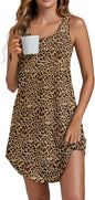 Vrtige Women's Tank Nightgown Sleeveless Sleepwear Scoop Neck Full Slip Chemise Nightdress