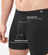 DAVID ARCHY Men's Breathable Underwear Soft Comfortable Moisture-Wicking with Fly Underwear Boxer Briefs for Men 3 Pack