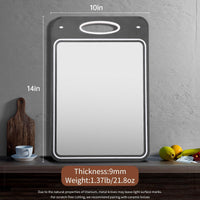 Titanium Cutting Boards for Kitchen Non-Toxic – Double Sided Metal for Meat/Fish & Wheat Straw PP for Fruits/Vegetables, Dishwasher Safe, Hygienic, Pure Cut Easy Clean Chopping Board Large