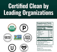 Natural Force Organic Pure C8 MCT Oil – Liquid MCT Oil in Glass Bottle Container – Concentrated Caprylic Acid – Keto, Paleo, Kosher, Vegan & Non-GMO – Lab Tested for Quality and Purity, 16 Ounce