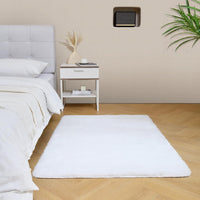 duduta Navy Blue Fluffy Plush Runner Rugs 2x6 ft Tie Dye Rectangle Shag Rug for Bedroom Dorm Living Room Kids Room, Machine Washable Anti-Slip