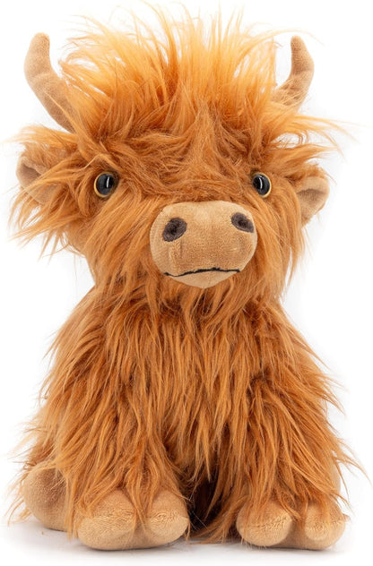 Marysun Microwavable Highland Cow Stuffed Animal - Weighted Stuffed Animal Plush, Heating Pad, Cozy Gift for Girls|Women|Kids|Elderly People