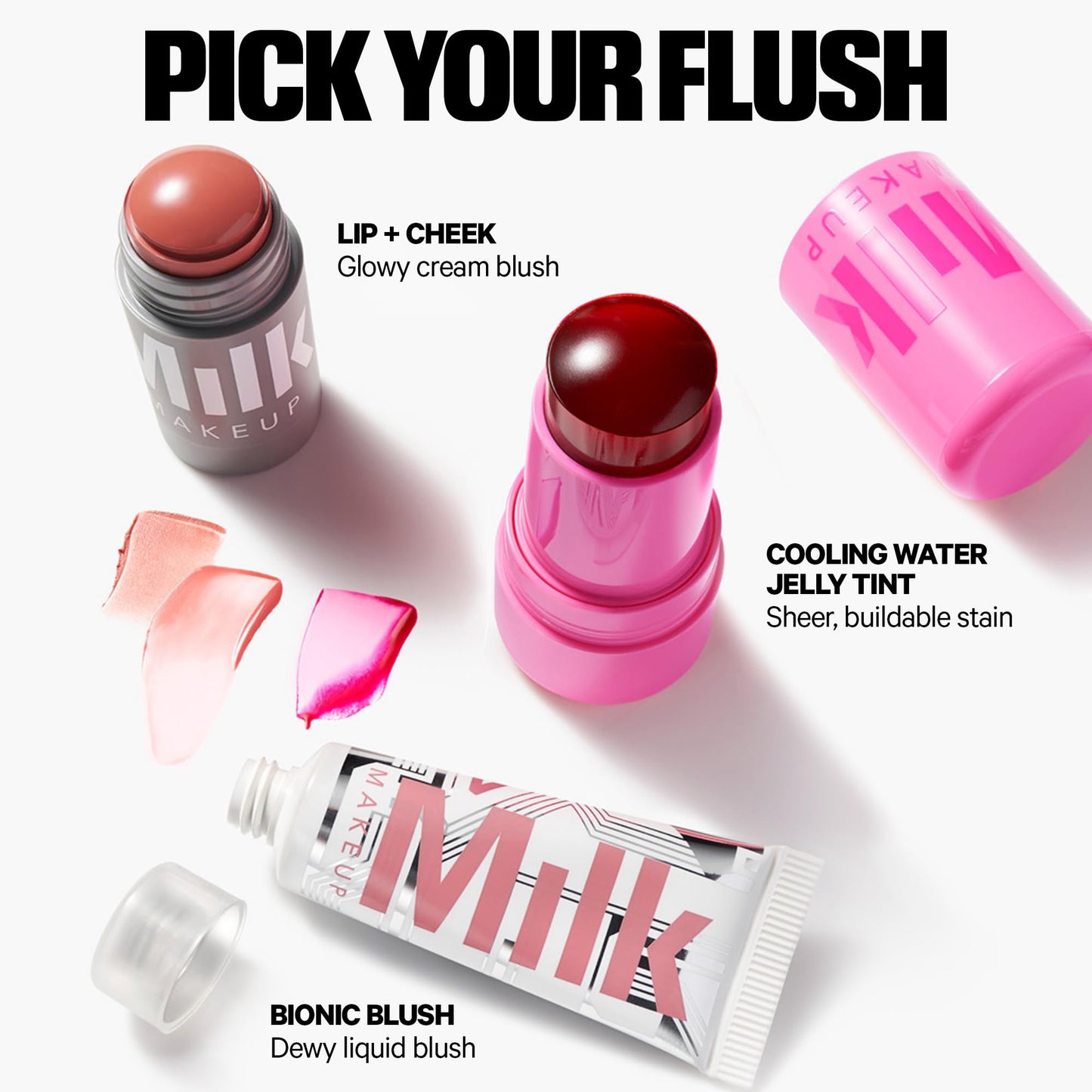 Milk Makeup Lip + Cheek Stick – Multi-Use Cream Blush + Lip Color with Mango Butter, Avocado Oil + Apricot Oil – Hydrating, Buildable, Long-Lasting, Vegan Formula – Werk, 0.21 oz