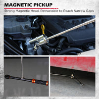 Magnet Sweeper Magnetic Nail Roller: 17-Inch Heavy Duty Magnet Nail Pickup Rolling Tool with Telescoping Adjustable Handle 8.8-Pound Capacity Ideal for Workshop Garage Yard Construction Cleanup