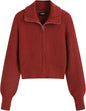 CIDER Zip Up Cardigans for Women Fall Trendy Long Sleeve Chunky Cardigan Knit Open Front Collared Zipper Cardigan