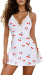 Sexy Night Gowns for Women Babydoll Lingerie Dress Lace Trim Sleep Dress Chemise Nightgowns Side Split Nighty