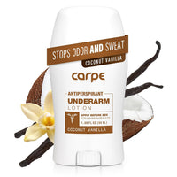 Carpe Underarm Antiperspirant and Deodorant, Clinical strength with all-natural Eucalyptus scent, Combat excessive sweating Stay fresh and dry, Great for hyperhidrosis