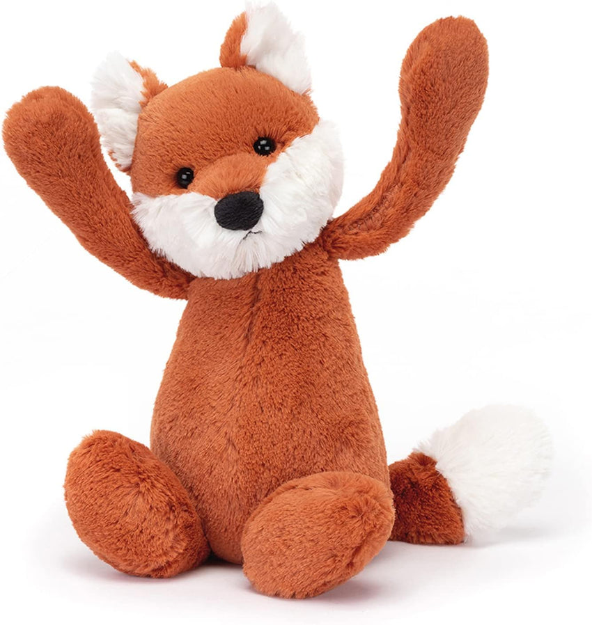 Jellycat Bashful Fox Cub Stuffed Animal, Medium 12 inches - Woodland Plush Toy - Classic Children's Gift