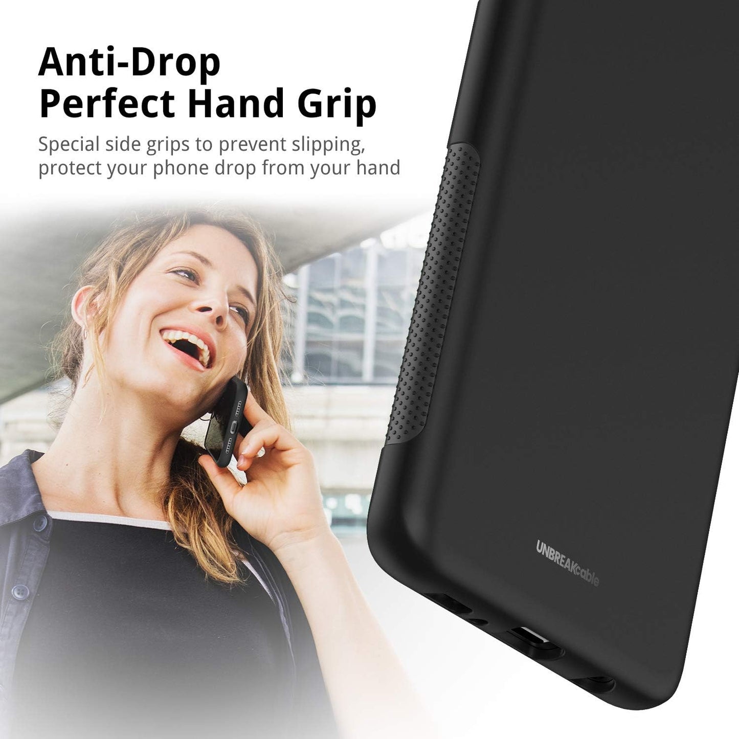 UNBREAKcable Samsung Galaxy S10 Case (6.1 Inch) - Ultra-Thin Frosted TPU Silicone Protective Case for Galaxy S10 [Shockproof & Non-Slip & Anti-Fingerprint] - Black