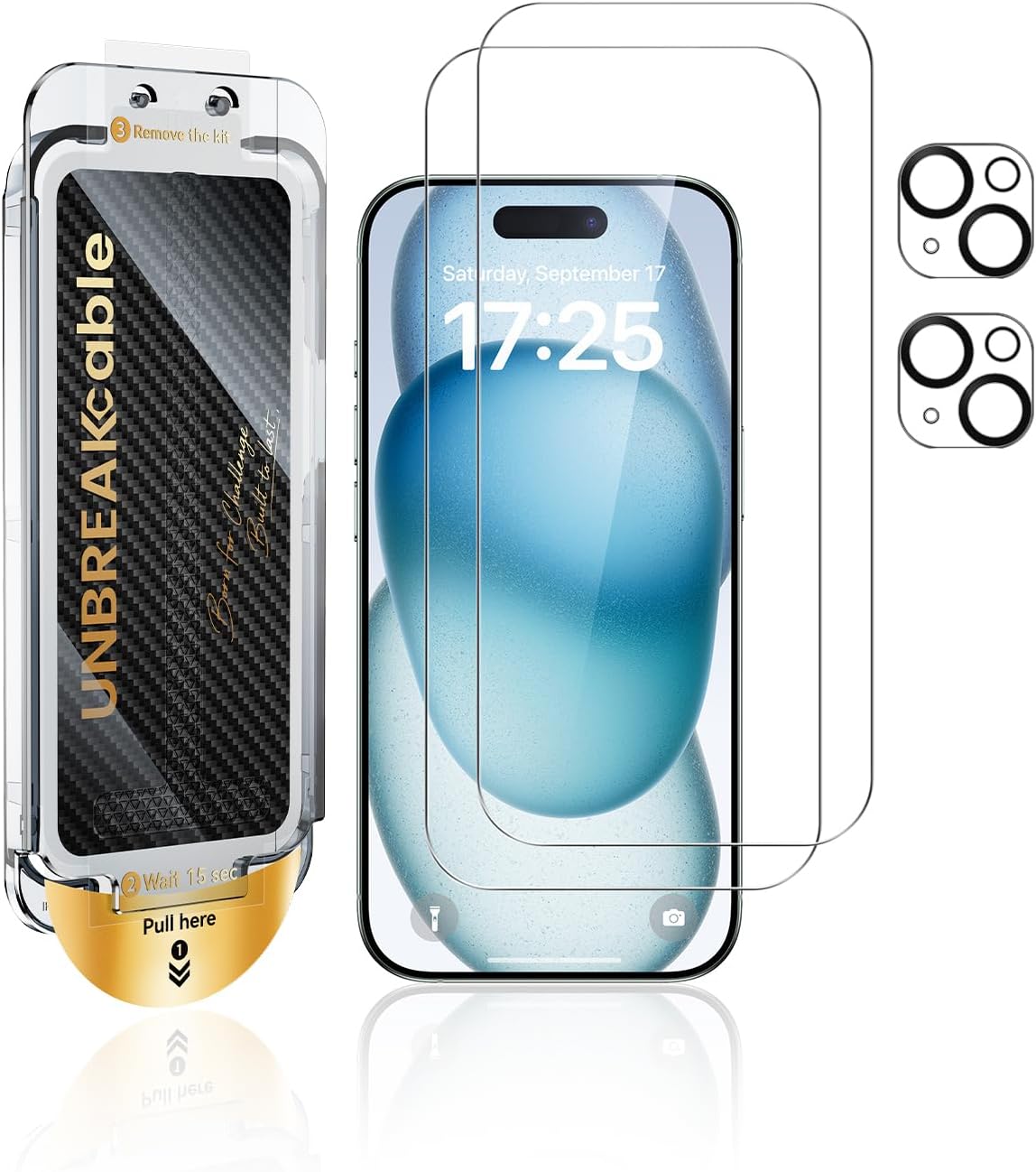 UNBREAKcable 2+2 Pack for iPhone 16 Pro Max Screen Protector & Lens Protector