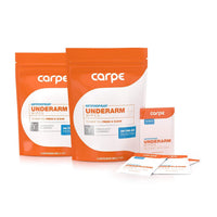 Carpe Antiperspirant Underarm Wipes for Sweat Blocking, Deodorizing, and Cleansing When You’re On the Move - 15 Residue Free, Individually Wrapped Wipes - Clean and Refreshing Scent