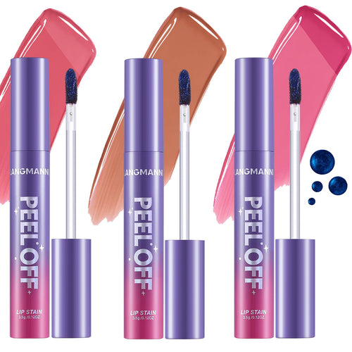 Jolilab Quick Lip Stain Peel Off,Wipe Off,Waterproof,Transfer proof,Highly Pigmented,Ultra Long Lasting Peel Off Lip Makeup With Matte finish for All-day Wear.（Set B）
