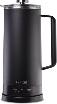 Nextmug Press - Temperature-Controlled, Self-Heating French Press (White - 40 oz.)
