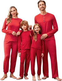 Ekouaer Family Christmas Pajamas Matching Sets Womens Mens Pjs Long Sleeve Sleepwear Holiday Lounge Sets