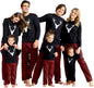 IFFEI Matching Family Pajamas Sets Christmas PJ's Letter Print Top and Plaid Bottom Sleepwear Jammies with Pockets