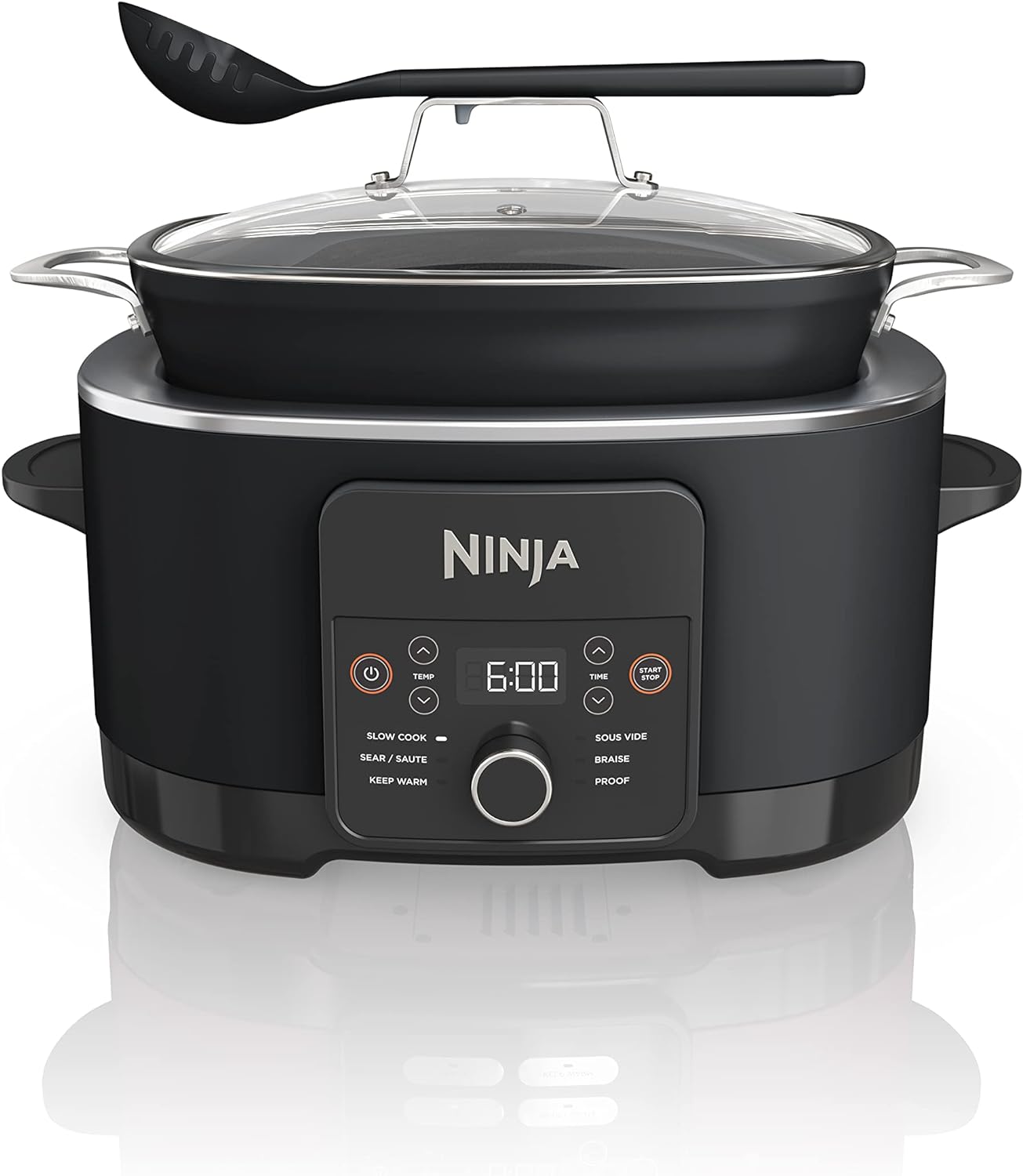 Ninja MC1101 Foodi Everyday Possible Cooker Pro, 8-in-1 Versatility, One-Pot Faster Cooking Replaces 10 Tools, Family-Sized Capacity with Adjustable Temp Control, 6.5 quarts, Midnight Blue