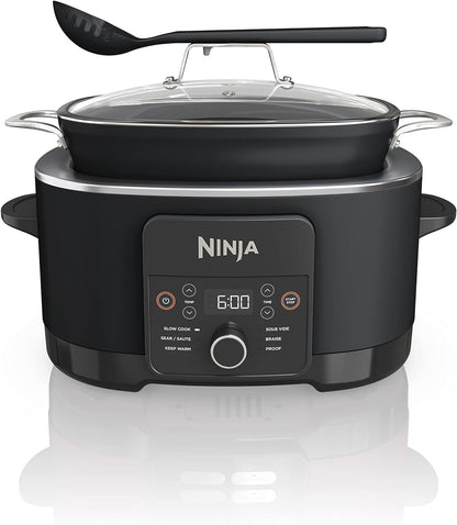 Ninja MC1101 Foodi Everyday Possible Cooker Pro, 8-in-1 Versatility, One-Pot Faster Cooking Replaces 10 Tools, Family-Sized Capacity with Adjustable Temp Control, 6.5 quarts, Midnight Blue