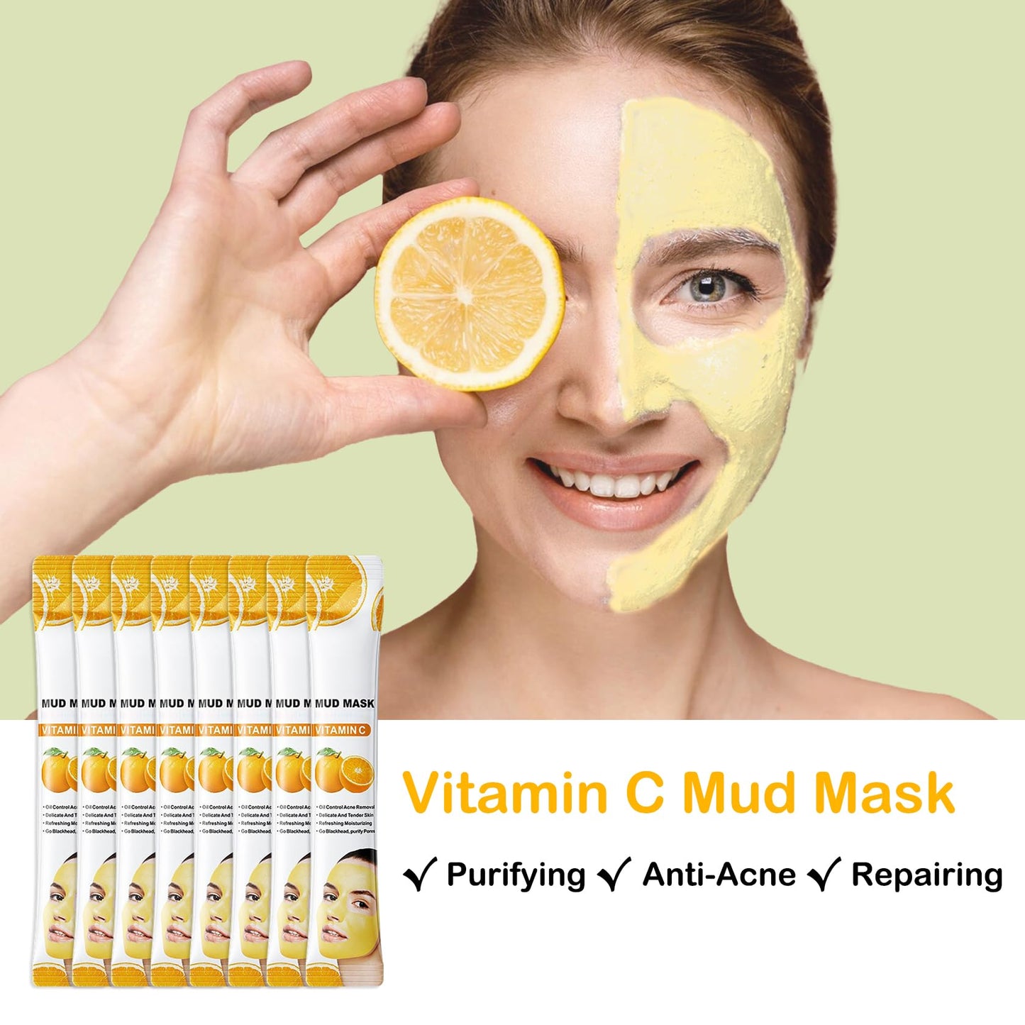 LZYLLS 24 Pcs Clay Face Mask with Brush,Hydrating Mud Face Mask Set,Deep Cleaning Oil Control Clay Facial Masks for Blackheads Remover,Mud Facial Masks Skincare Gift Set