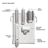 T3 Aire 360 Multi-Styler & Blowout System with Luxe Carrying Case, Rapid Drying Hair Dryer, Ceramic Curling Attachments, Oval Brush & Drying Concentrator | Blowouts & Long-Lasting Curls