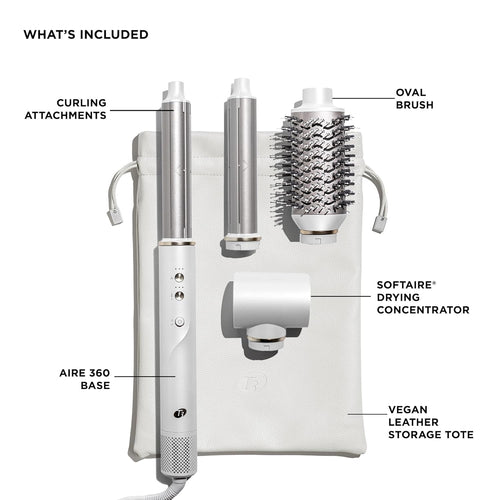 T3 Aire 360 Multi-Styler & Blowout System with Luxe Carrying Case, Rapid Drying Hair Dryer, Ceramic Curling Attachments, Oval Brush & Drying Concentrator | Blowouts & Long-Lasting Curls