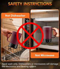 Self-Heating Coffee Mug, 14oz Heated Coffee Mug - Rechargeable Temperature Control Coffee Mug Keep Coffee Hot, Smart Mug Great Gift for Coffee Lovers & Slow Sippers