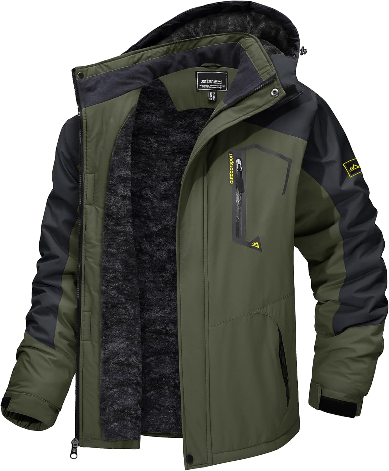 7DAY'S Men's Winter Skiing Jackets Water Resistant Fleece Coats Insulated Thermal Snowboard Jacket Parka Raincoat with Hood