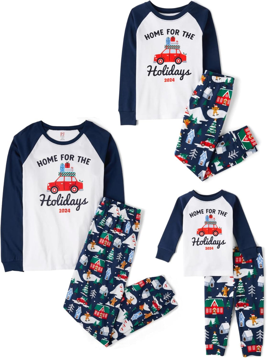 The Children's Place Family Matching, Christmas and Holiday Pajama Sets, Cotton