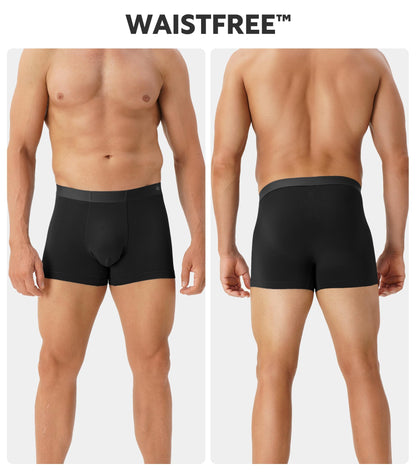 DAVID ARCHY Men's Underwear Trunks Modal Support Pouch Ultra Soft Breathable Seamless Underwear for Men 4 Pack