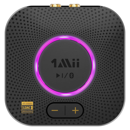 [Upgraded] 1Mii B06 Plus Bluetooth Receiver, HiFi Wireless Audio Adapter, Bluetooth 5.3 Receiver with 3D Surround aptX HD aptX Adaptive for Home Music Streaming Stereo System