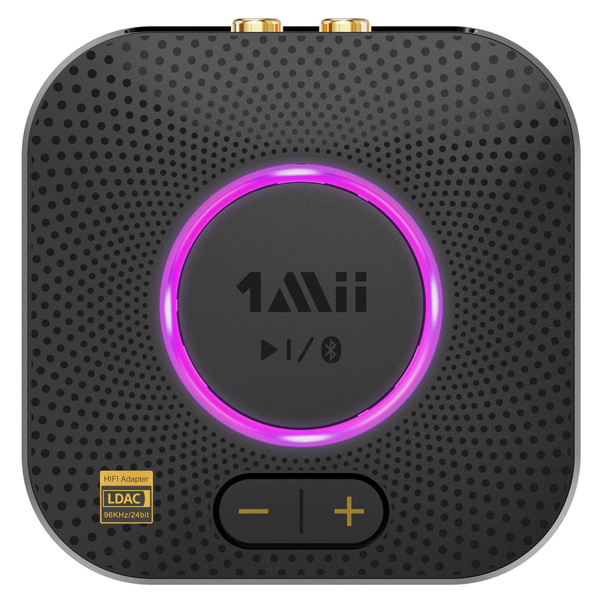 [Upgraded] 1Mii B06 Plus Bluetooth Receiver, HiFi Wireless Audio Adapter, Bluetooth 5.3 Receiver with 3D Surround aptX HD aptX Adaptive for Home Music Streaming Stereo System