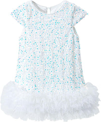 Tutu.kk Toddler Girls Sequin Dress A-Line Sparkly Sleeveless Wedding Gown Party Dresses for Girls