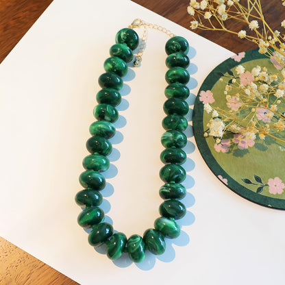 We We Chunky Colorful Beaded Necklace for Women Large Boho Statement Bead Chokers Necklaces Turquoise Blue Big Beads Jewelry Neck Summer Beach