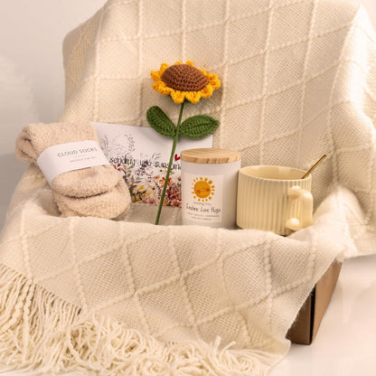 Sending Sunshine Sunflower, Thinking of You Care Package Unique Gift Baskets for Women, Best Friend Birthday and Get Well Soon