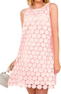 BTFBM Women Hollow Out Circle Embroidered Short Dresses Summer Casual Sleeveless Vacation Party Cocktail Tank Dress