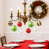 24PCS Christmas Ornaments 2.4"– Dazzling Shatterproof Xmas Tree Balls, Abundant Red/Green/White Pre-Tied Christmas Balls Hanging Ornaments for Holiday Parties, Large Trees Home Decor & Offices