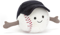 Jellycat Amuseables Tennis Ball Stuffed Toy, 3.5 inches - Tennis Ball Plush for Sports Fans