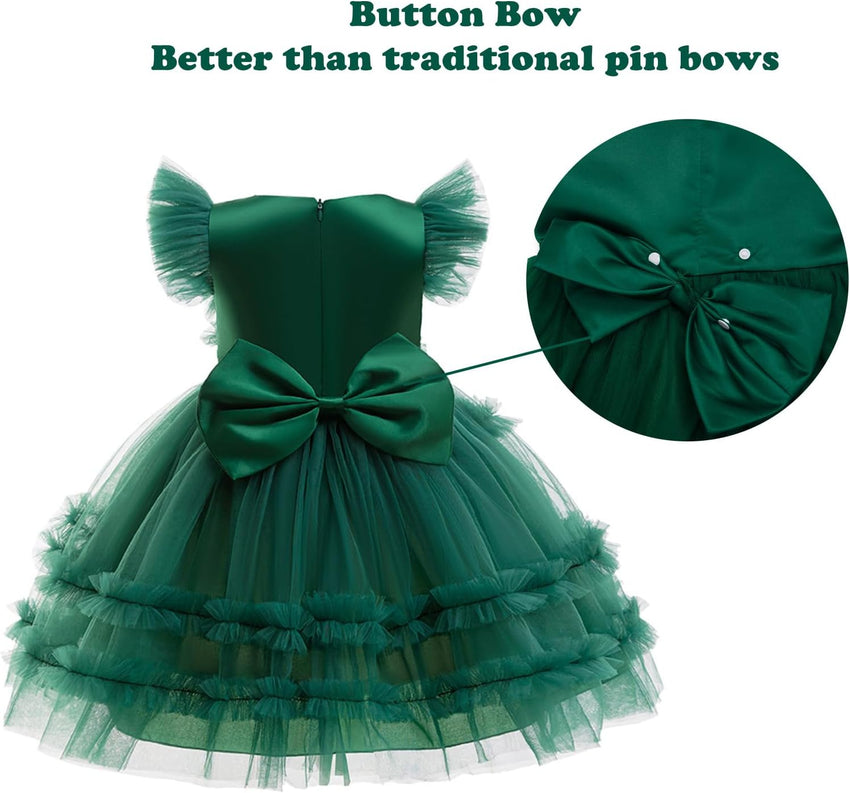 keaiyouhuo Girls Christmas Tree Dress Costume Kid Xmas Outfit with Accessories