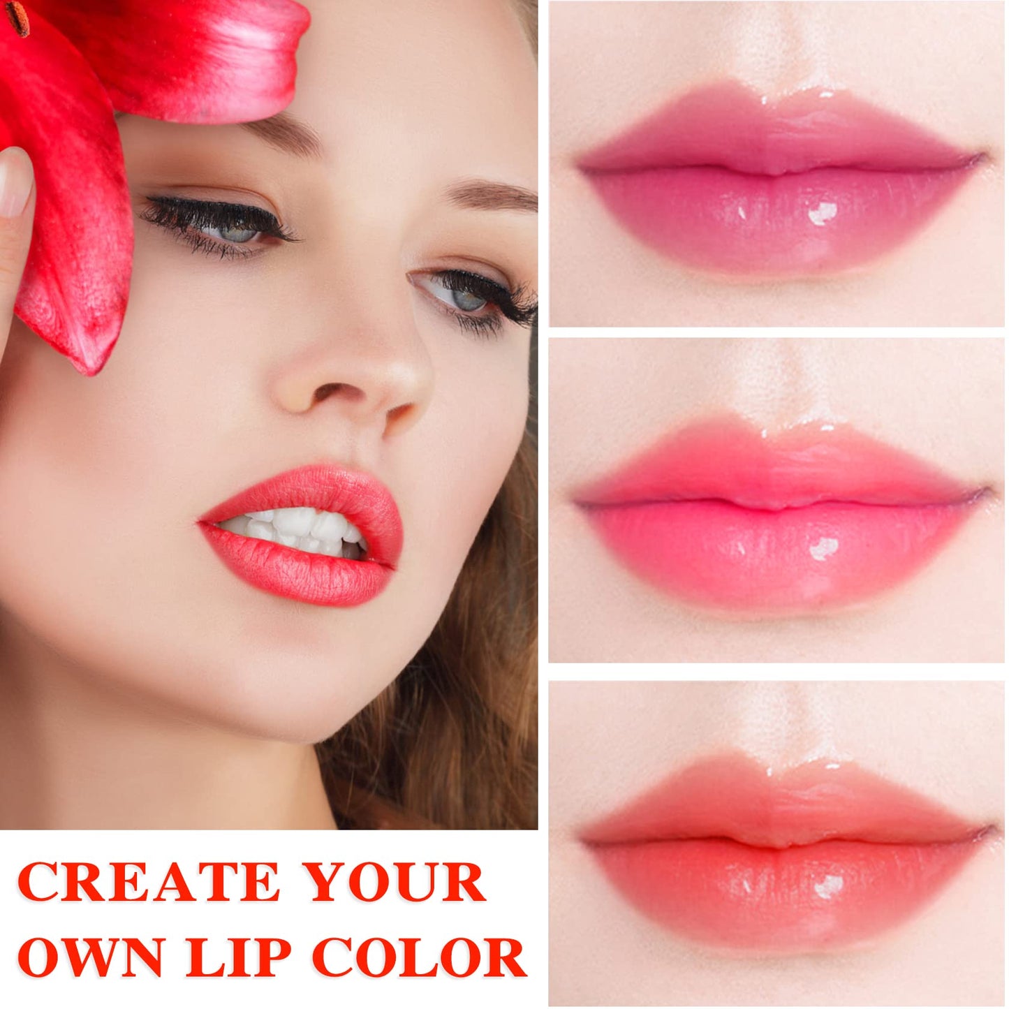 4 Pack Aloe Vera Lipstick,Long Wear Nourishing Lip stick,Waterproof Moisturizing Color Changing Lip Balm Lipstick,Lip Gloss,Magic Temp Color Change Matte Lip Gloss Makeup