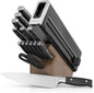 Ninja K32017 Foodi NeverDull Premium Knife System, 17 Piece Knife Block Set with Built-in Sharpener, German Stainless Steel Knives, Black