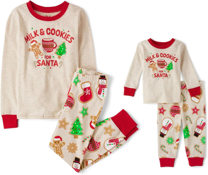 The Children's Place unisex-baby And Kids, Sibling Matching, Holiday Pajama Sets, Cotton