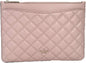 Kate Spade Natalia Quilted Leather Zip Pouch Clutch, Rose Smoke Pink