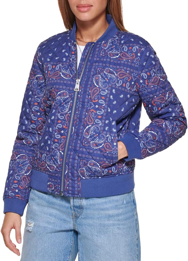 Levi's Women's Diamond Quilted Bomber Jacket With Front Pockets - Regular & Plus Sizes